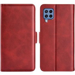 Mobigear Slim Magnet Samsung Galaxy M22 Hoesje Bookcase Portemonnee - Rood