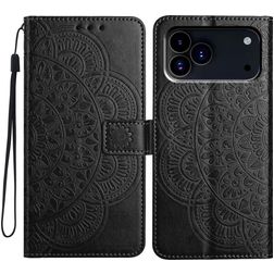 Mobigear Mandala iPhone 18 Pro Max Hoesje Bookcase Portemonnee - Zwart