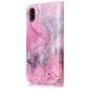Mobigear Marble iPhone XS Hoesje Bookcase Portemonnee - Roze