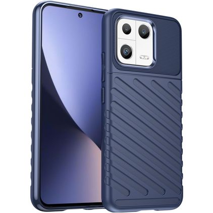 Mobigear Groove Xiaomi 13 Hoesje Flexibel TPU Backcover - Blauw