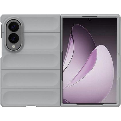 Mobigear Bumpy Samsung Galaxy Z Fold 8 Hoesje Flexibel TPU Backcover - Grijs