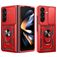 Mobigear Armor Ring Cam Slide Samsung Galaxy Z Fold 8 Ultra Hoesje Hardcase Backcover Shockproof met Ringhouder en Camera Slider - Rood