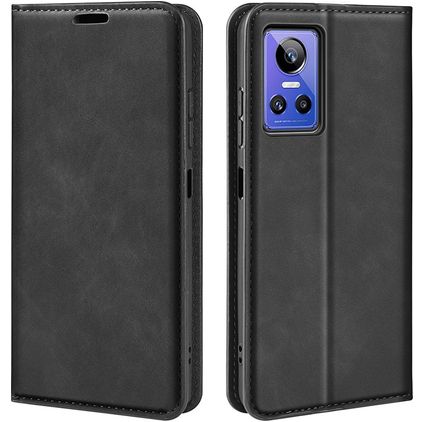 Mobigear Retro Slim Realme GT Neo 3 Hoesje Bookcase Portemonnee - Zwart
