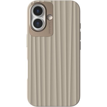Nudient Bold iPhone 16 MagSafe Hoesje Hardcase Backcover - Linen Beige