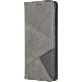 Mobigear Rhombus Slim Huawei P40 Pro Hoesje Bookcase - Grijs Mobigear Rhombus Slim Huawei P40 Pro Hoesje Bookcase - Grijs