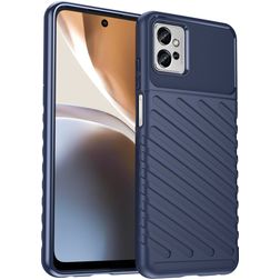 Mobigear Groove Motorola Moto G32 Hoesje Flexibel TPU Backcover - Blauw