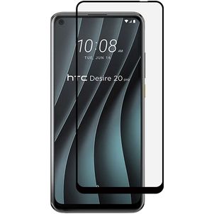 Mobigear Premium HTC Desire 20 Pro Glazen Screenprotector - Case Friendly - Zwart