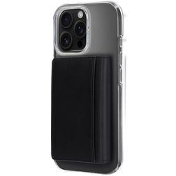 Mobiparts Card Wallet Leren Pasjeshouder - 2 Pasjes - MagSafe Compatible - Zwart