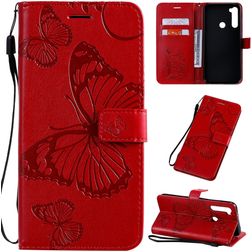 Mobigear Butterfly Xiaomi Redmi Note 8T Hoesje Bookcase Portemonnee - Rood