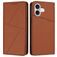 Mobigear Frosted Flip iPhone 17 Hoesje Bookcase Portemonnee - Bruin