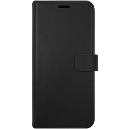 Valenta Gel Skin iPhone 14 Hoesje Echt Leer Bookcase Portemonnee - Zwart