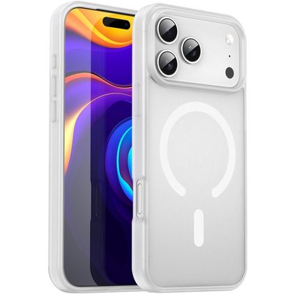 Mobigear Shockproof iPhone 18 Pro Max MagSafe Hoesje Hardcase Backcover - Matte White