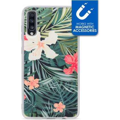 My Style Magneta Samsung Galaxy A70 Hoesje Flexibel TPU Backcover - Black Jungle