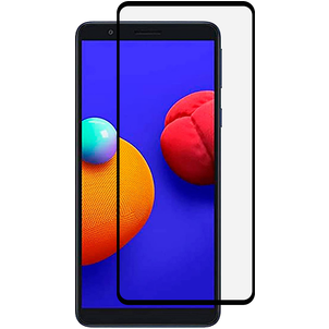 Mobigear Premium Samsung Galaxy A01 Core Glazen Screenprotector - Case Friendly - Zwart