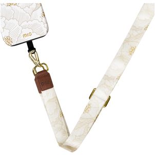 MIO Lanyard Universeel Telefoonkoord Verstelbaar - White Roses