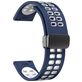 Mobigear Sport Plus Mag Siliconen Smartwatch Bandje Magneetsluiting - Universeel 20 mm aansluiting - Wit / Donkerblauw