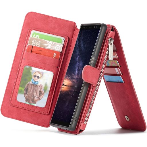 Caseme 007 Samsung Galaxy Note 9 Hoesje Uitneembare 2in1 Bookcase Portemonnee - Rood