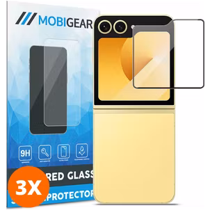 Mobigear Premium Samsung Galaxy Z Flip 7 FE Glazen Screenprotector - Case Friendly (3-Pack)