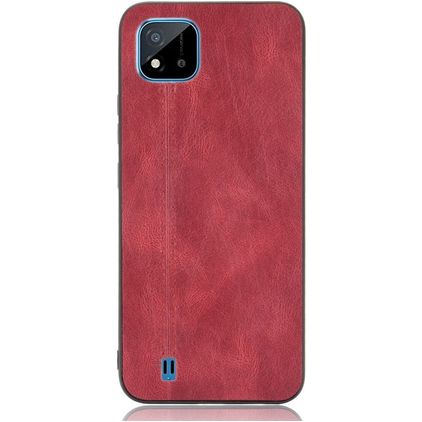 Mobigear Stitch Realme C11 (2020) Hoesje Backcover - Rood