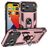 Mobigear Armor Ring iPhone 17 Pro Max Hoesje Hardcase Backcover Shockproof met Ringhouder - Roségoud