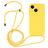 Mobigear Lanyard iPhone 15 Siliconen Hoesje met koord - Geel