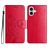 Mobigear Flowers iPhone 16 Hoesje Bookcase Portemonnee - Rood