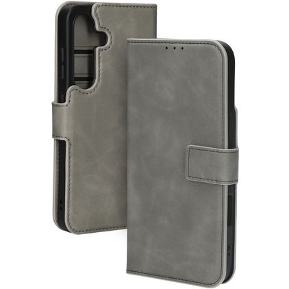 Mobiparts Classic Wallet Samsung Galaxy S25 MagSafe Hoesje Bookcase - Granite Grey