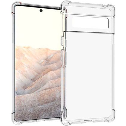 Mobigear Cushion Doorzichtig Google Pixel 6 Pro Hoesje Flexibel TPU Backcover Shockproof - Transparant