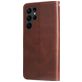 Mobigear Zipper Samsung Galaxy S23 Ultra Hoesje Bookcase Portemonnee - Bruin