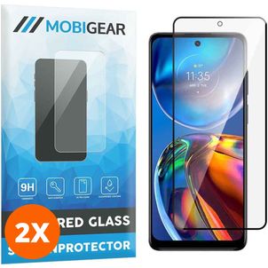 Mobigear Premium Motorola Moto E32s Glazen Screenprotector - Case Friendly - Zwart (2-Pack)