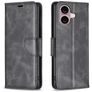 Mobigear Excellent iPhone 16 Hoesje Bookcase Portemonnee - Zwart
