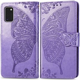 Mobigear Butterfly Samsung Galaxy A41 Hoesje Bookcase Portemonnee - Paars