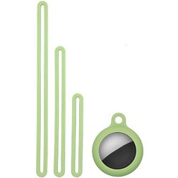 Mobigear Lanyard Apple AirTag Hoesje Flexibel Siliconen - Lime