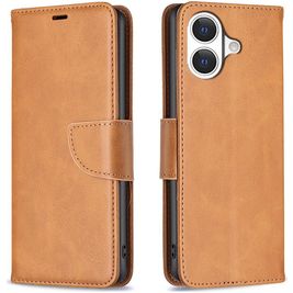 Mobigear Excellent iPhone 17 Hoesje Bookcase Portemonnee - Cognac