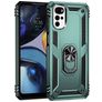 Mobigear Armor Ring Motorola Moto G22 Hoesje Hardcase Backcover Shockproof met Ringhouder - Groen