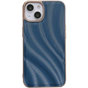 Mobigear Wavy iPhone 14 Plus Hoesje Hardcase Backcover - Blauw