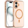 Mobigear Shockproof iPhone 16 Plus MagSafe Hoesje Flexibel TPU Backcover - Oranje