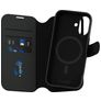 CARE by PanzerGlass Tango Two-in-One iPhone 16 MagSafe Hoesje Uitneembare 2in1 Bookcase Portemonnee - Zwart