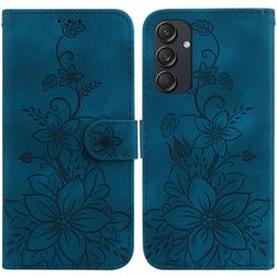 Mobigear Clover Samsung Galaxy M55 Hoesje Bookcase Portemonnee - Donkerblauw