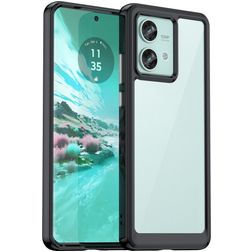 Mobigear Crystal Motorola Edge 40 Neo Hoesje Hardcase Backcover - Zwart