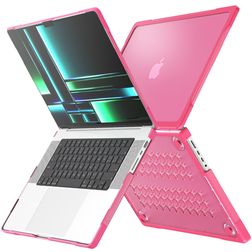 Mobigear Shockproof Pro MacBook Pro 14 Inch (2021-2025) Hoes Hardshell Laptopcover MacBook Case - Roze - Model A2442 / A2779 / A2918 / A2992 / A3401 / A3112 / A3434