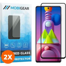 Mobigear Premium Samsung Galaxy M51 Glazen Screenprotector - Case Friendly - Zwart (2-Pack)