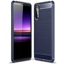 Mobigear Brushed Slim Sony Xperia 10 II Hoesje Flexibel TPU Backcover - Blauw