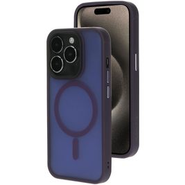 Mobiparts Hardcover iPhone 15 Pro MagSafe Hoesje Hardcase Backcover - Satin Purple