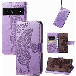 Mobigear Butterfly Google Pixel 7 Pro Hoesje Bookcase Portemonnee - Paars