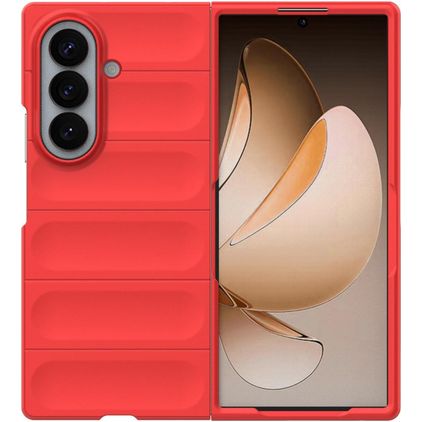 Mobigear Bumpy Samsung Galaxy Z Fold 8 Ultra Hoesje Flexibel TPU Backcover - Rood