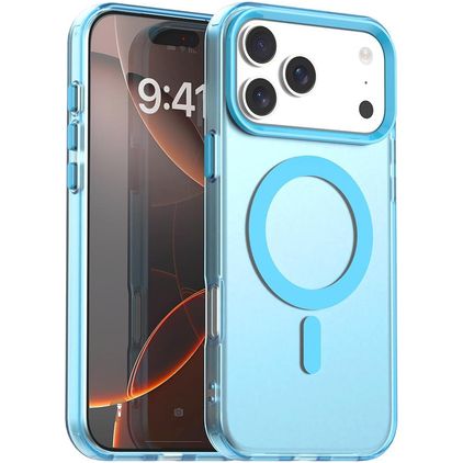 Mobigear Shockproof iPhone 18 Pro MagSafe Hoesje Hardcase Backcover - Blauw