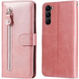 Mobigear Zipper Samsung Galaxy S23 Hoesje Bookcase Portemonnee - Roségoud