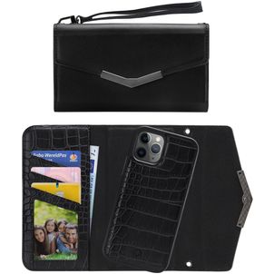Mobilize Elegant Magnet iPhone 11 Pro Hoesje Uitneembare 2in1 Clutch - Black Croco
