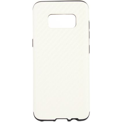 Mobigear Racing Samsung Galaxy S8 Plus Hoesje Flexibel TPU Backcover - Wit